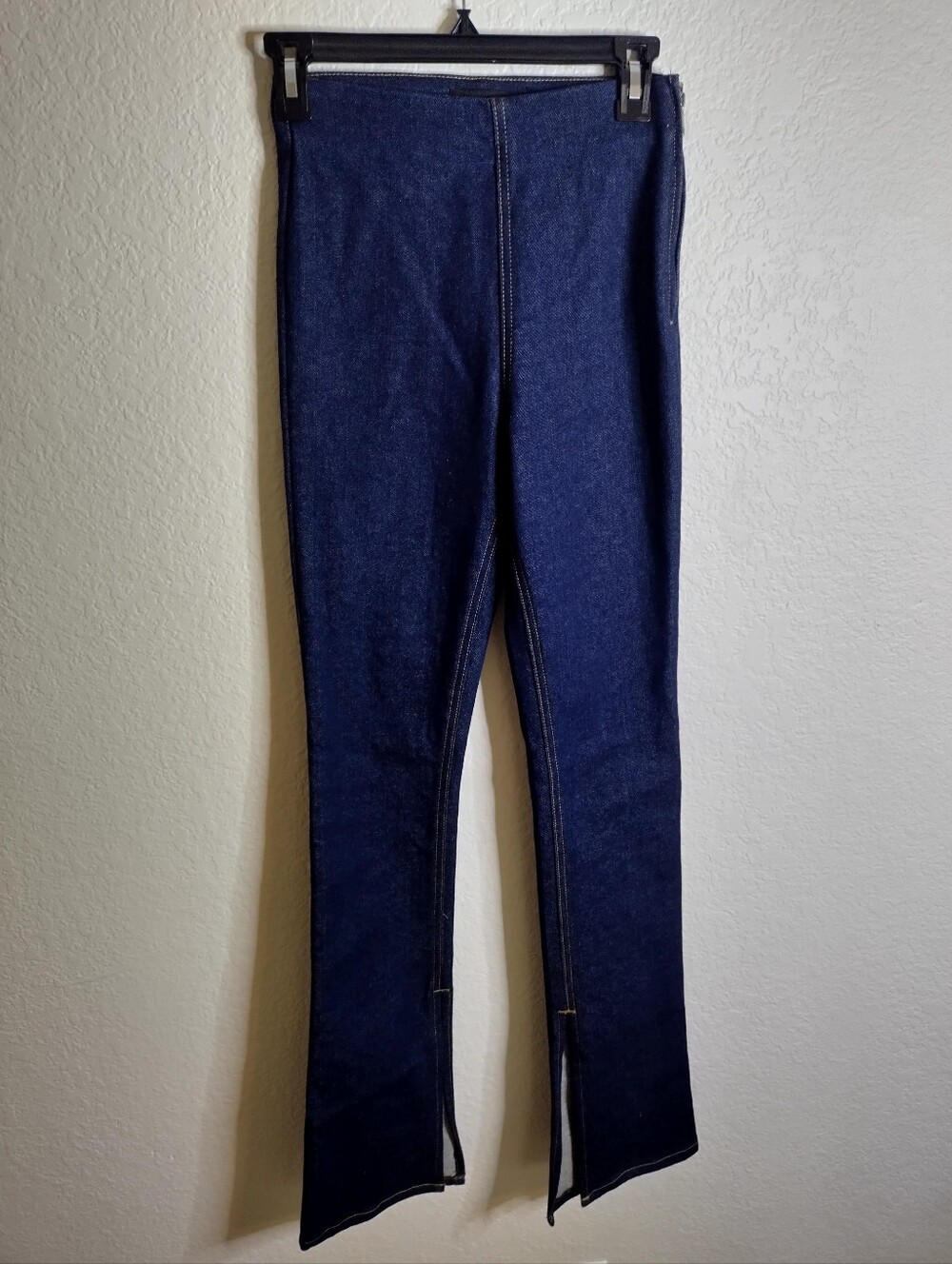 EB Denim Pull On High Rise Slip Hem Jeans Sz Xs